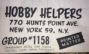 Hobby Helpers Plan 1158 - Beechcraft G17S; Just Right; Osprey & G. L. Freighter - Picture 1 of 7