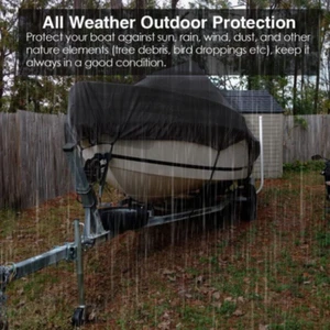 Heavy-Duty, Marine Grade 19ft-21ft / 5.8m-6.4m Trailerable Jumbo Boat Cover New - Picture 1 of 7