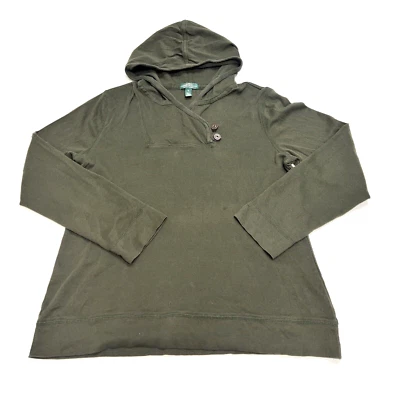 Ralph Lauren Sudadera con Capucha Pullover Peso Ligero Verde Ejército Para Mujer’s L Bonita Foto 1 de 4
