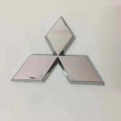 Mitsubishi ASX Front Hood Rear Trunk Logo Emblem Decal Badge Chrome - Imagem 1 de 4