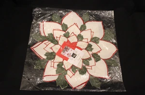 Neu! 6er Pack Homewear Weihnachtsstern Spitze Cutwork Deckchen Weihnachten Tischdeko - Bild 1 von 6