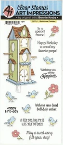 Art Impressions Clear BIRDHOUSE CUBBIES Stamp Set NEW! 79865 FAST FREE SHIP! - Picture 1 of 2