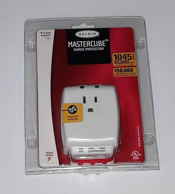 Belkin MASTERCUBE Surge Protector F9H120-CW 1045 Joules 45K Amps NEW & SEALED - Image 1 of 2