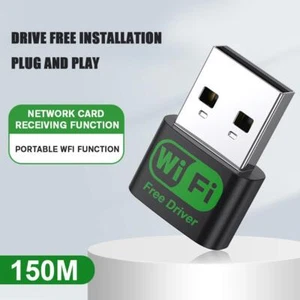Mini USB Wifi Adapter WiFi Wireless Adapter Network Driver A5U7 Fr 150Mbps J3O4 - Picture 1 of 8