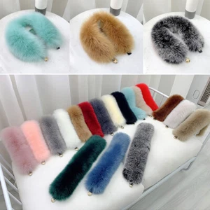 Women Faux Fox Fur Collar Furry Fluffy Scarf Shawl Neck Wrap Winter Accessories - Picture 1 of 39