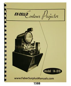 Proyector de contorno Ex-Cell-O XLO 14-810 operador y manual de piezas #1588 - Imagen 1 de 12