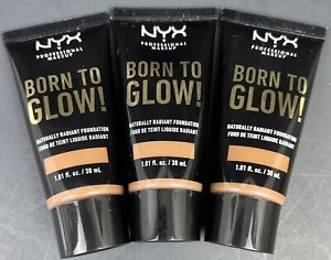 NYX Born To Glow Naturally Radiant Foundation contour Highlight makeup 3 pack