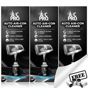 Car AC Air Con System Cleaner Click Spray Bomb Odour Eliminator 3 x AC PRO+CP - Picture 1 of 8