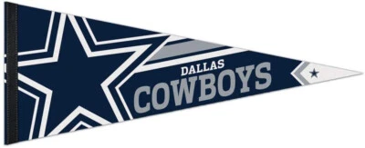 Dallas Cowboys Logo Premium Pennant Felt Wool NEW!! Free Ship 12x30 Inches - Image 1 of 2