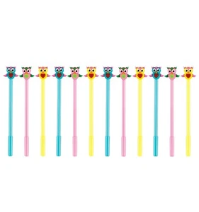 [Set of 12] Owl Ball Pen 0.7mm Blue Ink Novelty Pens Writing Home School Office - Picture 1 of 12