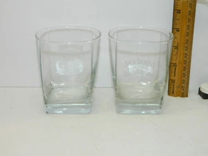 Jack Daniels Tennessee Whiskey Rocks Gläser eckig mit weißem Logo 2 Stück - Bild 1 von 5