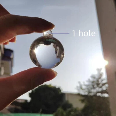 5pcs 40mm Clear Crystal Smooth Ball 1Hole Hanging Wedding Lighting Pendant Decor - Image 1 of 4