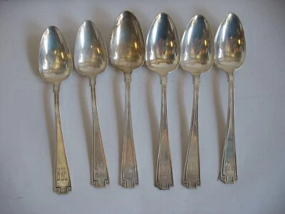 S/6 ETRUSCO por GORHAM plata esterlina 5 3/8" 5 oc reloj cucharas mono MMR BPR Foto 1 de 4