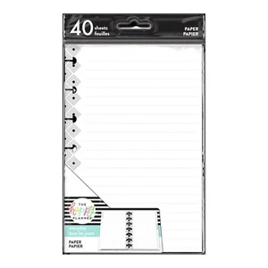 Happy Planner Everyday Black & White Geo Mini Lined Filler Paper - Picture 1 of 3