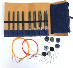 KnitPro Set di aghi intercambiabili in legno di indaco 5" (13 cm) - Foto 1 di 4