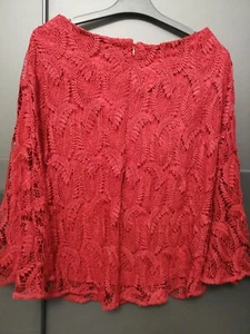 Neu! Gr. 40 Wundershöner Damen Rock Spitze/Stickereien Rot - Bild 1 von 7
