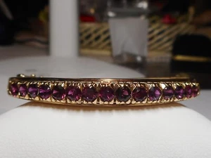 2.32ctw Natural Ruby Bangle bracelet 1960's SZ SM - Picture 1 of 12