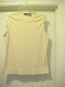 Damen Gr. M beige ärmellos Stretch Strick Top von George Baumwollmischung Karriere - Bild 1 von 5