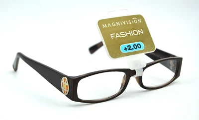 Gafas de lectura rectangulares de moda Magnivision SUZANNA AST BRN 53/17-138 +2,00 Foto 1 de 4