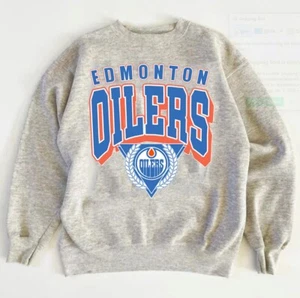 NHL Edmonton Oilers logo Crewneck Sweatshirt KV9822 - Picture 1 of 2