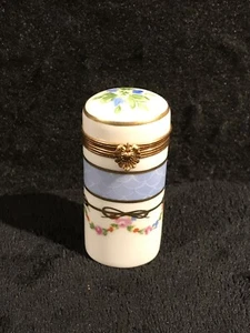 Auténtica caja de baratijas pintada a mano de French Limoges-16e - Imagen 1 de 6