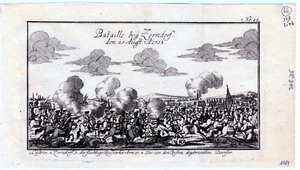 Antike Karte, Schlesien, Schlacht bei Zorndorf (Sarbinowo Lubuskie, Polen), 1758 - Bild 1 von 1