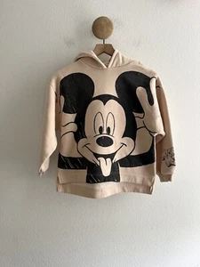 Zara Disney Mickey Mouse Pink Hoodie Size 11-12 Years Old - Picture 1 of 11