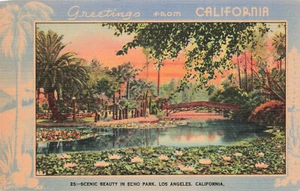 Grüße aus Kalifornien - 25 Echo Park Los Angeles - 43487 Postkarte - Bild 1 von 2