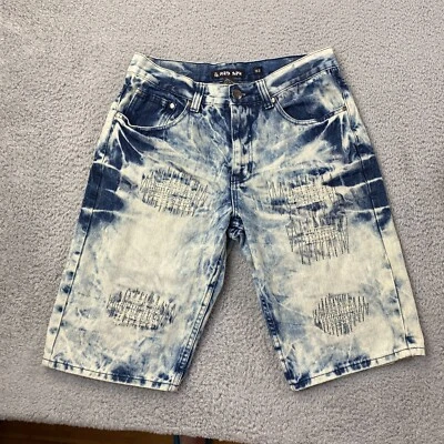 Pantalones cortos Red Ape para hombre 32 (medidas 32x13) bolsillos bermudas azul lavado ácido Foto 1 de 4