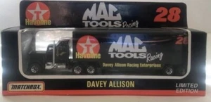 1993 MATCHBOX DAVEY ALLISON #28 MAC TOOLS RACING TRANSPORTER LIMITED EDITION - Picture 1 of 5