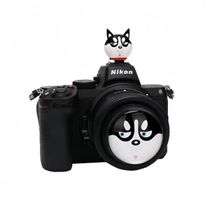 Cartoon husky pattern. Camera lens cover and hot boot cover. for Nikon Canon - Picture 1 of 6