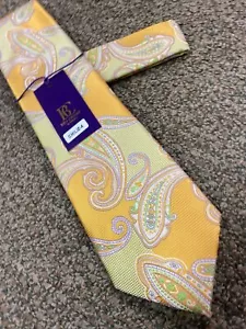 BC VERSE 9 MULTI COLOR PAISLEY STYLE PRINT SILK DESIGNS NECKTIE HANKY CHILIZ-4 - Picture 1 of 3