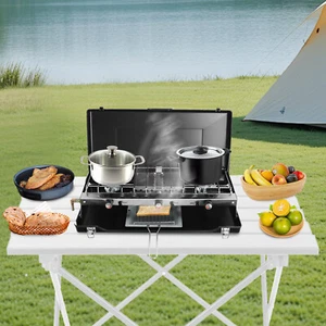 3-Burner Portable Tabletop Outdoor Gas Stove Camping Stove Cooking Stove 4500W - Picture 1 of 24