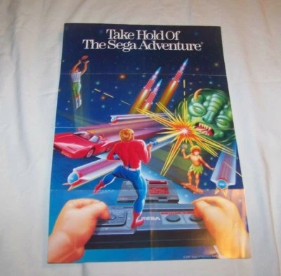 Sega Poster / Ad  for System & Various Games  Vintage 1987   - Image 1 of 4