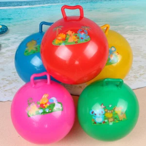 Handle Hopper Ball With Cartoon Pattern Bouncing Inflatable Toy for Kids - Picture 1 of 14