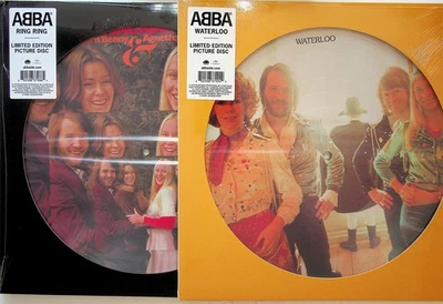 ABBA- Waterloo & Ring Ring - Limited Edition PICTURE DISC Vinyl 2 x LP (NEW*) - Image 1 of 4