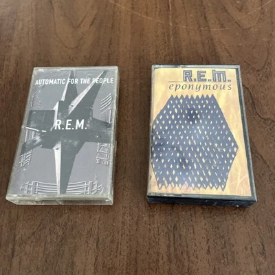 REM cassette Tape Lot of 2 eponymous 88 & AUTOMATIC FOR THE PEOPLE 92 - Image 1 of 3