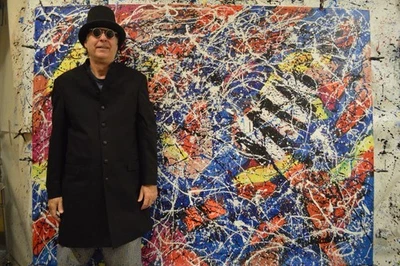 Jackson Pollock Styl Giant Profesional Painting 84”X62” (7 Foot) Abstract Modern - Image 1 of 4