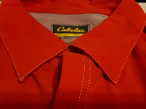 Cabelas Mens Tourney Trail Perforance Fishing Shirt Vermillion 2XL Reg - Picture 1 of 10