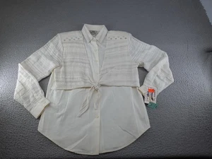 Vintage 1849 Authentic Ranchwear Shirt Womens Small White Western Square Dance - Picture 1 of 12