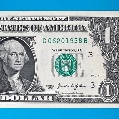 June 20, 1938 (C 06201938 B) BIRTHDAY Note $1 One Dollar Bill *UNC* . - Image 1 of 4