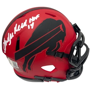 Andre Reed Signed Bills Rave Mini Helmet w/ HOF 14 Beckett Witness BAS COA - Picture 1 of 3