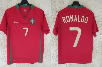 Maillot PORTUGAL 2008 NIKE vintage Cristiano RONALDO n°7 jersey home CR7 shirt S - Photo 1/4