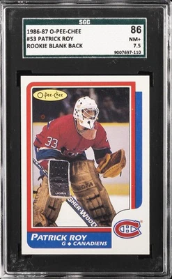 1986 TOPPS #53 PATRICK ROY SGC 7.5 - Image 1 of 2