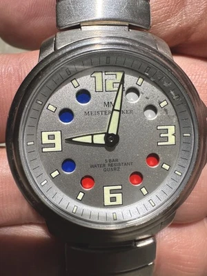 Reloj de cuarzo vintage Meister Anker disco giratorio segundos raro reloj unisex - Imagen 1 de 4