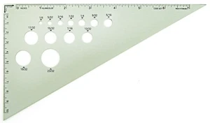 Alumicolor 8" Drafting Triangle 30° 60° 90° Degrees Tempered Aluminum Calibrated - Picture 1 of 1