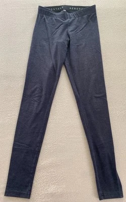 AEROPOSTALE Leggings Mujer Pequeños Azul Marino Atléticos Ocio Yoga Pantalones Pull On Foto 1 de 4