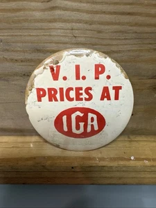 Vintage IGA Supermarkt Werbe Pin - Bild 1 von 7