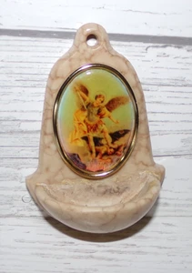 Italian Catholic Holy Water Font Saint Michael the Archangel Italy - Picture 1 of 2
