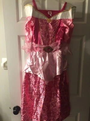8 9 10 DISNEY Princess AURORA Pink Sleeping Beauty Costume Gown Dress Up Child  - Image 1 of 4